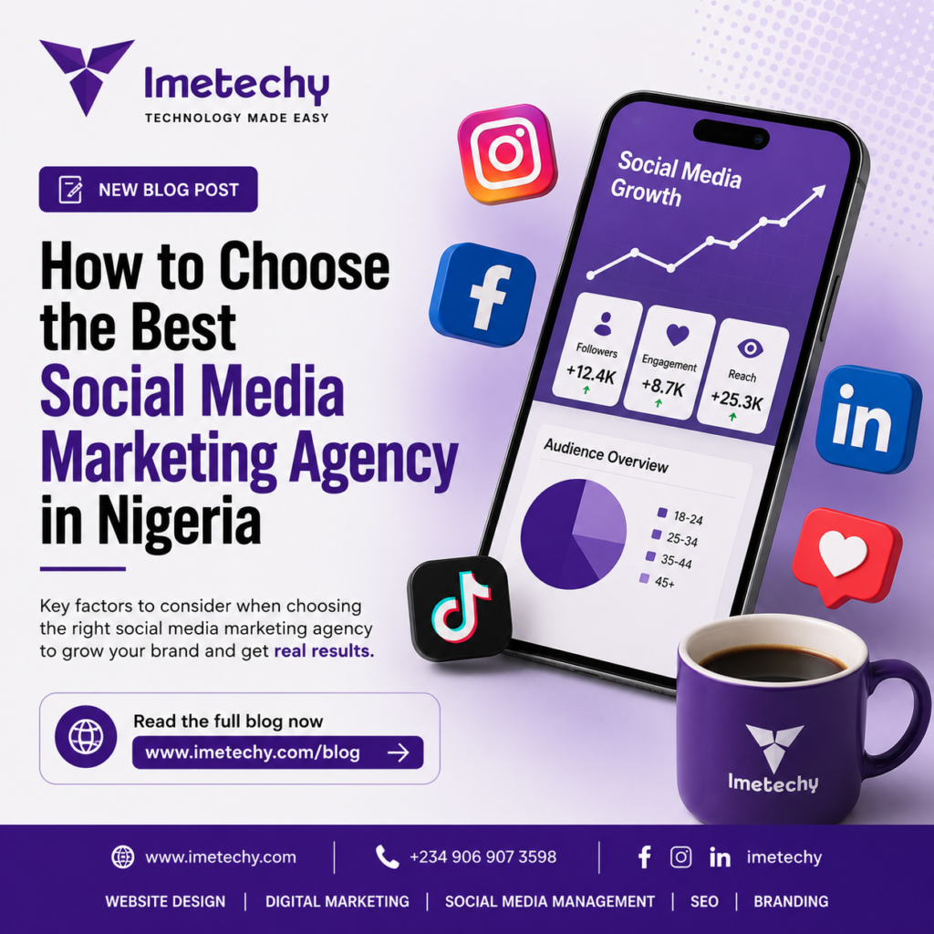 Social media marketing agency in Nigeria helping businesses grow through content creation, social media management, and digital marketing strategies.